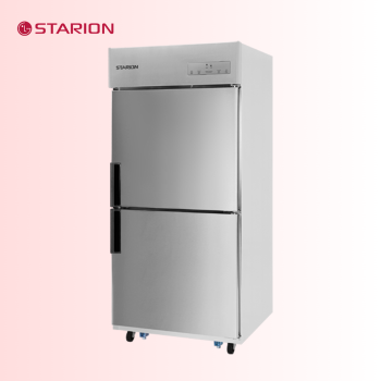 스타리온 업소용 냉동고 35박스 2도어 다크그레이 내부스텐 직냉식 SR-C35DI